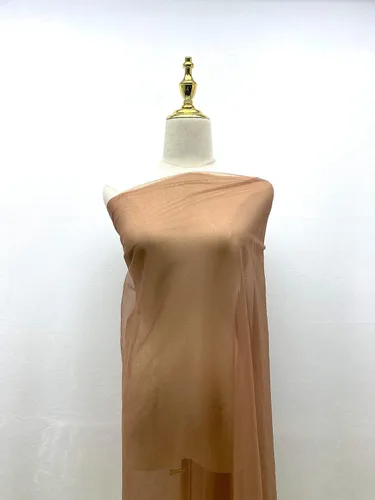 Vista 13 de Tul, tela, malla, color nude, tul elástico de tacto suave 5 yardas (rosa bebé)