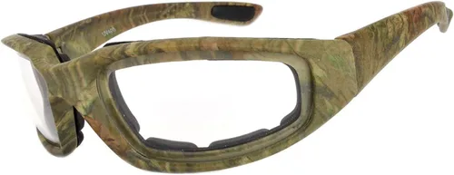 Vista 26 de OWL Gafas de espuma acolchadas para motocicleta, lente transparente con espejo ahumado