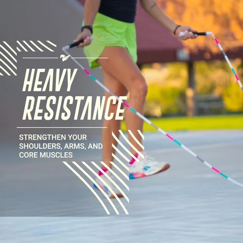 Vista 5 de Elite Jumps - Cuerda de saltar con cuentas pesadas - Cuerda de saltar con peso de 6.5 onzas para mujer - Duradero y resistente - Cuerda ajustable