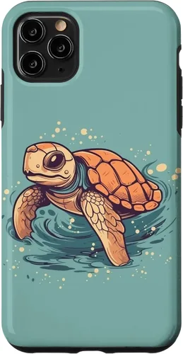 Vista 13 de Funda para iPhone SE (2020) / 7 / 8 Cute Kawaii Sea Turtle in the Ocean