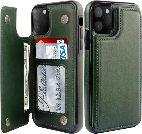 Vista 75 de LETO para iPhone 15 Pro Funda tipo cartera - Tapa tipo folio con patada - Diseños de moda - Tarjetero - Funda protectora para mujeres y niñas - 6.1