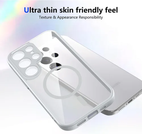 Vista 558 de Funda magnética transparente compatible con Xiaomi 17T, color negro 2 en 1 PC + TPU cubierta de teléfono a prueba de golpes, carcasa protectora