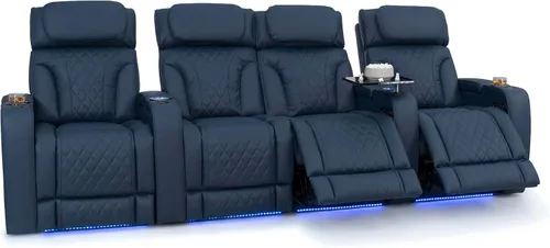 Vista 64 de Seatcraft Luminis 365 - Asiento de cine en casa (fila de 2 biplazas), color carmesí