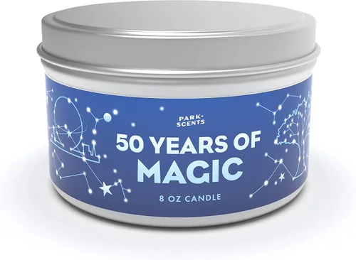 Vista 2 de Park Scents 50 Years of Magic Candle – Hermoso olor utilizado en la mayoría de los hoteles que celebran el 50 aniversario de Disney – Súper preciso