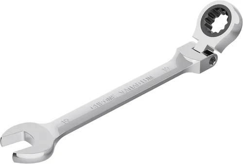 Vista 25 de Llave combinada de trinquete de cabeza flexible de 0.236 in, métrica, 72 dientes, caja de trinquete de 12 puntos, herramientas de llave de extremo