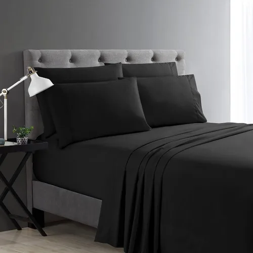Vista 15 de Juego de sábanas Cathay Home Micro Caress lujoso, 90 g/m², 3 piezas, tamaño Twin, con 1 funda de almohada adicional, color Aqua