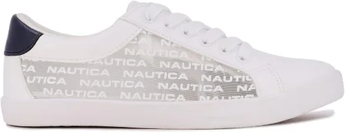 Vista 2 de Nautica Zapatillas de deporte de moda para mujer, zapatos casuales -Steam (cordonesdeslizantes), Satsu-blanco
