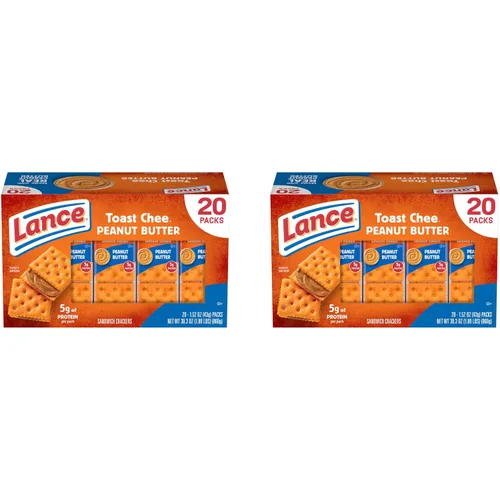 Vista 30 de Lance - Galletas saladas tipo sándwich, Captain's Wafers, paquete variado, 10 paquetes individuales, 6 sándwiches en cada uno