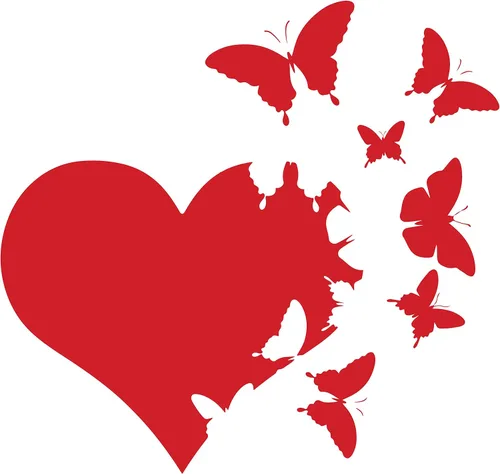 Vista 2 de JMM Industries - Pegatina de vinilo troquelada para parachoques de coche, diseño de corazón con mariposas voladoras, 6 pulgadas, calidad premium