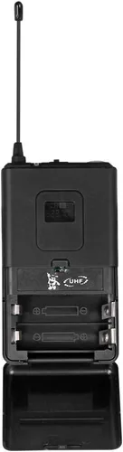 Vista 6 de Sistema de Micrófono Inalámbrico Pro UHF de 4 Canales 4 Paquetes de Cuerpo Lavalier 4 Micrófonos de Solapa 4 Auriculares para Sistema de Karaoke
