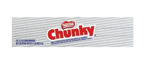Vista 3 de Nestle Chunky - Barras de caramelo individuales de chocolate, 1.4 onzas (paquete de 24) (uscandyonline)