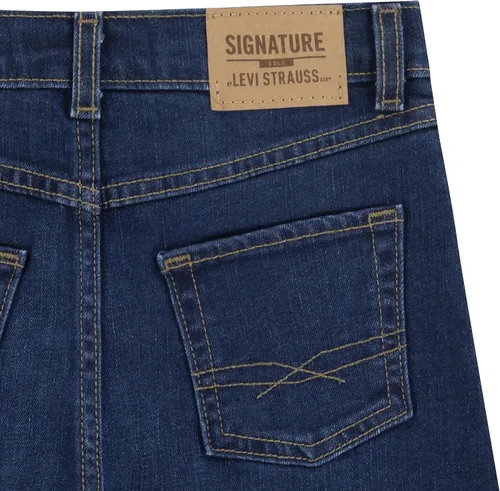 Vista 4 de Levi Strauss Signature Gold Pantalón corto con corte de tiro alto para niña
