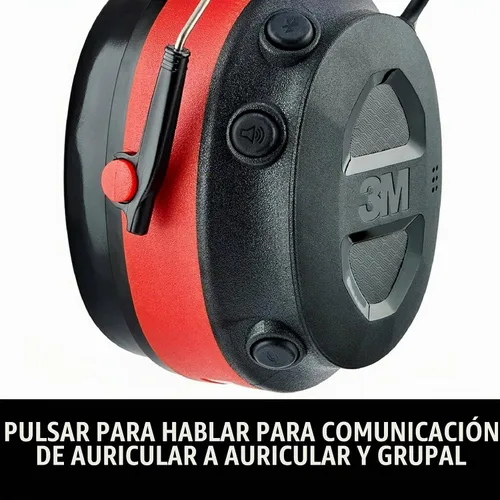 Vista 7 de 3M Pro-Comms - Protector auditivo electrónico, orejeras inalámbricas con tecnología Bluetooth y micrófono de brazo externo con cancelación de ruido