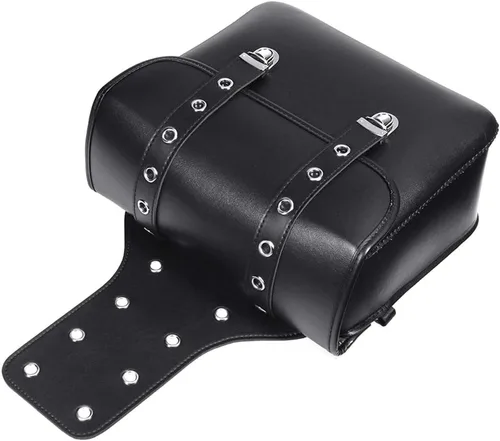 Vista 5 de Alforjas de cuero PU para motocicleta Softailfor Scooter Honda Suzuki Yamaha Street Sportster