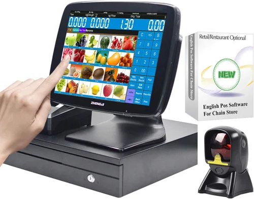 Vista 8 de Caja registradora táctil A3 para pequeñas empresas con MSJ POS-Software+Impresora térmica de recibos+Cajón de efectivo SET03