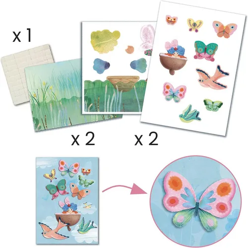 Vista 4 de DJECO Kit de manualidades de hadas – Pintura, dibuja, construye y más para el hogar, la escuela o regalos, divertido y creativo para familiares