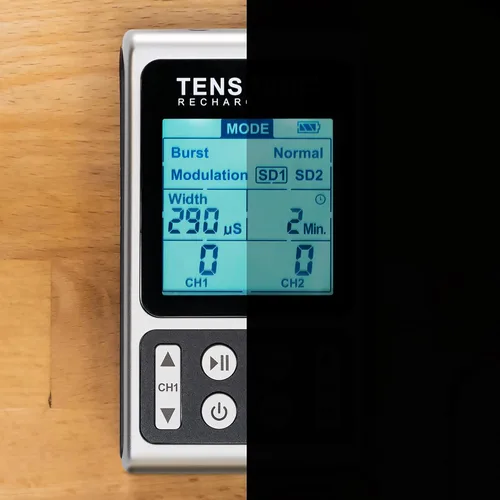 Vista 4 de TENS 7000 Unidad recargable Elite TENS Estimulador muscular y dispositivo de alivio del dolor, máquina TENS avanzada para dolor de espalda eficaz