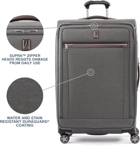 Vista 3 de Travelpro Platinum Elite-Softside - Maletas expansible con ruedas giratorias Gris Vintage 409186905
