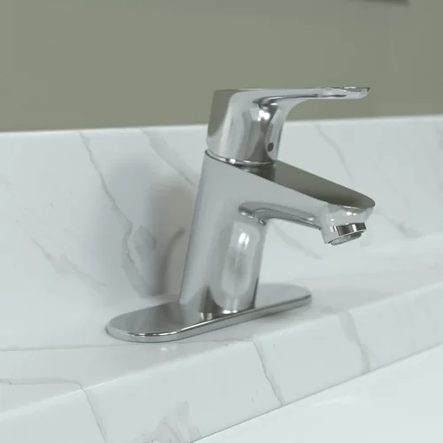 Vista 2 de hansgrohe Focus Modern Upgrade - Grifo para lavabo de baño de 1 manija y 1 manija de 15 pulgadas de alto, color cromado, 04510000, 0.375