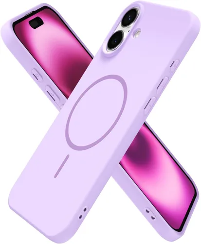 Vista 167 de Oakxco Funda de Silicona Mag Safe para iPhone 12 Pro Max, Funda Magnética Delgada y Fina Compatible con Carga Inalámbrica MagSafe, Bonita Funda