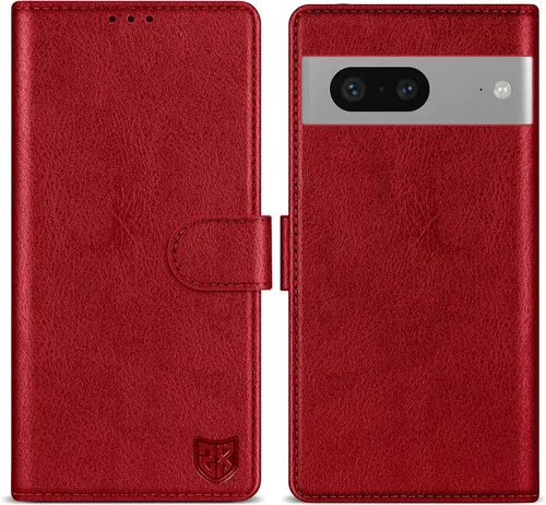 Vista 28 de ZZXX Funda tipo cartera para Google Pixel 7 con bloqueo RFID, ranura para tarjetas, función atril, cierre magnético, funda protectora de cuero