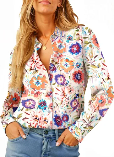 Vista 9 de Soft Non-Iron Wrinkle-Free Button Down Shirts for Women Dress Shirts Collared Blouses Formal Business Work Tops