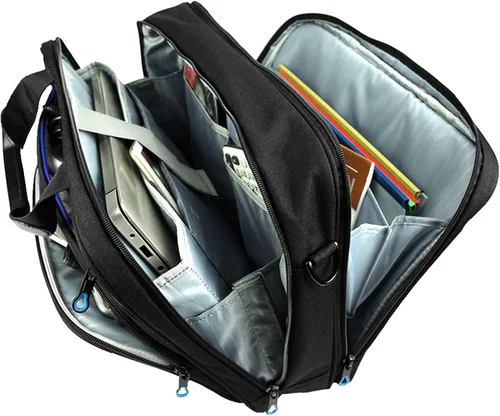 Vista 4 de KROSER - Bolso para laptop de 15,6 pulgadas, maletín con bandolera, bolsa de ordenador repelente al agua, funda para tableta duradera con bolsillos