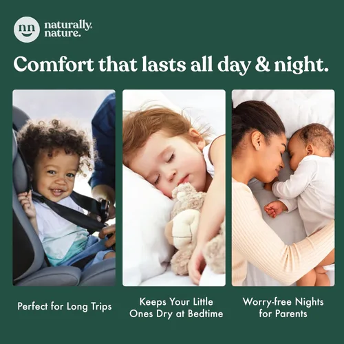 Vista 5 de Naturally Nature Almohadillas elevadoras de pañales con protección contra fugas durante la noche, para mojadores pesados, forros de pañales