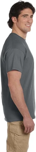 Vista 3 de Camiseta Fruit of the Loom 100% algodón, 5 oz, Moderno Equipada, Carbón Gris