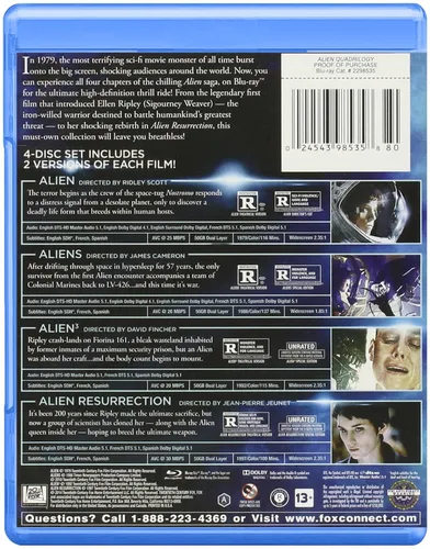 Vista 2 de Alien/Aliens/Alien Iii/Alien: Resurrection