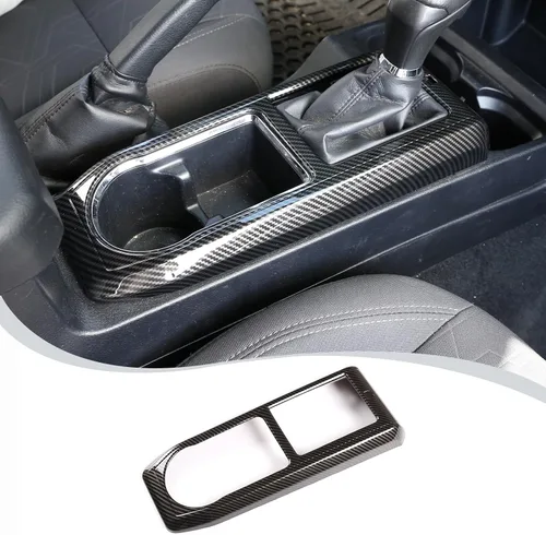 Vista 11 de Cubierta de marco de panel de engranajes de consola central compatible con Toyota Tacoma 2016-2023, panel de cambio de marchas de automóvil