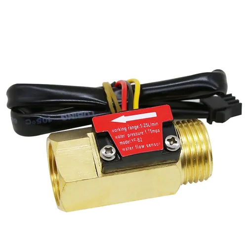 Vista 9 de Sensor de flujo de agua de rosca macho G1/2 pulgadas, interruptor de latón, efecto Hall, medidor de flujo líquido, contador BSP con sensor