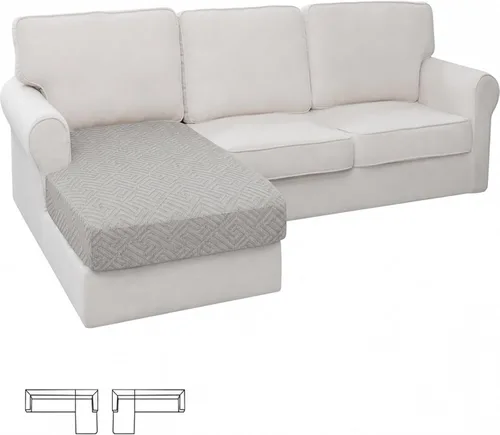 Vista 104 de XINEAGE Funda de diván para sofá en forma de L, fundas de sofá modular para mascotas, funda de asiento de sofá antideslizante lavable, fundas