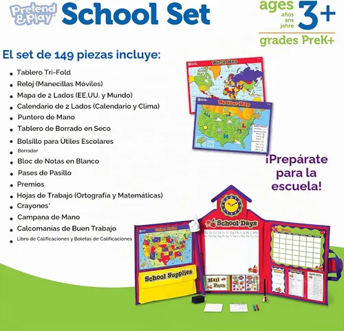 Vista 6 de Learning Resources Juego escolar de simulación y juego, juego escolar de simulación, 149 piezas, a partir de 3 años, embalaje estándar