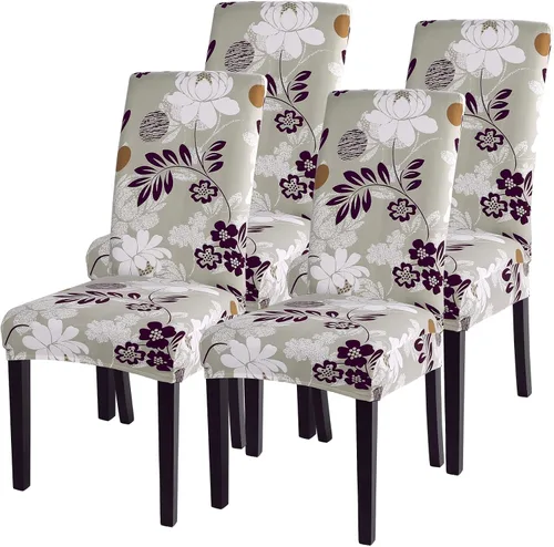 Vista 35 de SearchI Juego de 2 fundas elásticas para sillas Parsons de comedor, fundas elásticas con estampado de elastano, extraíbles, lavables, fundas