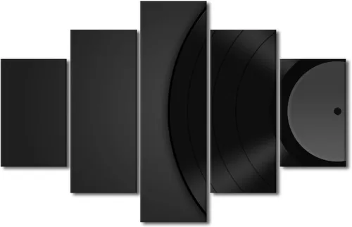 Vista 39 de Lienzo decorativo para pared, diseño de DJ Music Mixes the Track HD impreso en pinturas, 5 piezas de imágenes abstractas para sala de estar, obra