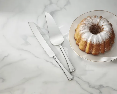 Vista 3 de LENOX Portola - Set de postre de 2 unidades, 2 piezas, metálico 18/10 stainless steel, mirror finish dishwasher safe includes cake server and