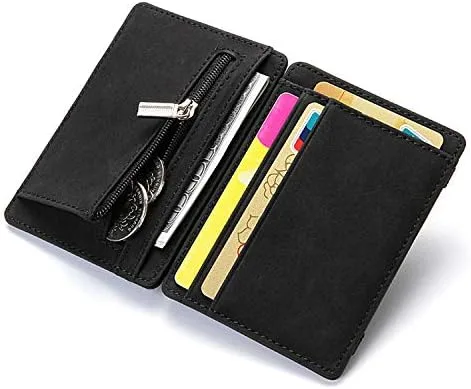 Vista 3 de Fida&Moon - Monedero de piel sintética para hombre, diseño de carteras mágicas