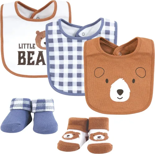 Vista 55 de Hudson Baby Conjunto de babero y calcetines unisex de algodón para bebé