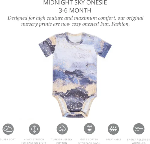 Vista 5 de Oilo Studio's Baby Bodysuit I Ropa de bebé para recién nacidos I Género Neutral Baby Clothing I Cute Summer Outfits