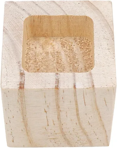 Vista 3 de 4 elevadores de madera cuboideos para muebles de madera, color original sólido para pintar tú mismo, sofá, silla, mesa, aumento de piernas, puerto