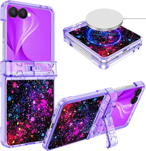 Vista 38 de Hekodonk Funda para Galaxy Z Fold 6, compatible con MagSafe, brilla en la oscuridad, protector de pantalla frontal, soporte, protección de bisagra