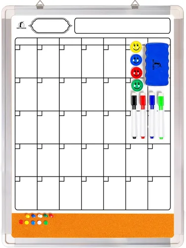Vista 8 de Calendario de borrado en seco para pared, calendario de pizarra blanca