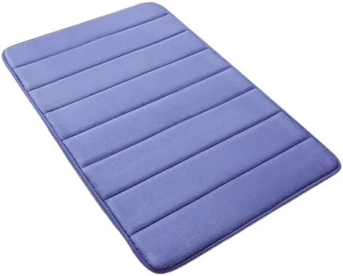 Vista 4 de Alfombra De Baño De Espuma Viscoelástica, Alfombrilla De Baño Extrasuave Y Antideslizante, Alfombras De Baño Súper Absorbente