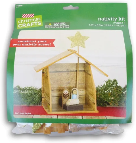 Vista 2 de Christmas Crafts Kit de Natividad: hace una escena del pesebre con Jesús, María y José