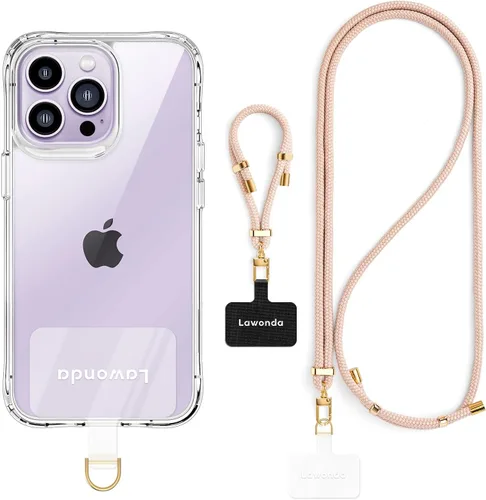 Vista 13 de 2 Almohadillas Cordón para Teléfono Ajustable Crossbody Correa para Cuello de Teléfono Celular Universal Cordón de Muñeca para Teléfono Móvil + 2pcs