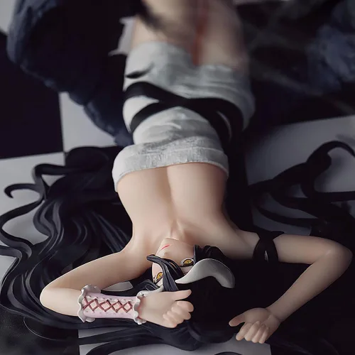 Vista 3 de QAHEART Figuras de Albedo Figura de Shalltear Bloodfallen de Anime Figura de PVC Modelo de Anime Figura de Acción Ornamentos para Fans 20CM/7.87IN