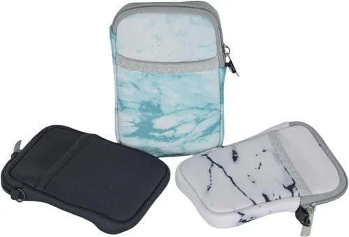 Vista 7 de AF-WAN Funda para disco duro externo de 2.5 pulgadas, bolsa de almacenamiento impermeable y a prueba de golpes para el hogar, la oficina y la Negro