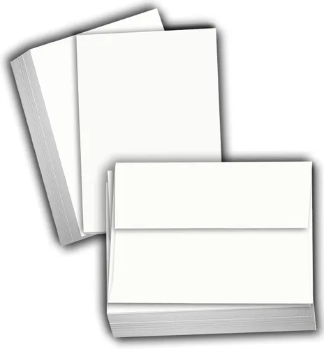 Vista 13 de Hamilco Papel grueso de cartulina blanca – Nota flash en blanco y tarjetas postales – Invitaciones de felicitación estacionarias de 4 x 6 pulgadas