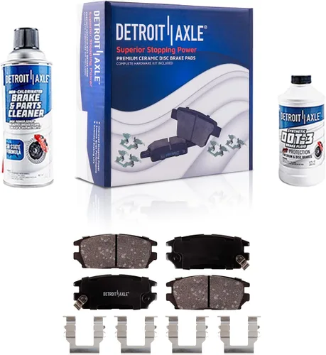 Vista 21 de Detroit Axle - Pastillas de freno de cerámica delanteras Reemplazo de pinza de freno derecha para Dodge Ram 1500 Dakota, Ram 1500 Classic - Juego